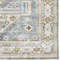Tapis lavable Parson 5 pi x 7 pi gris et beige