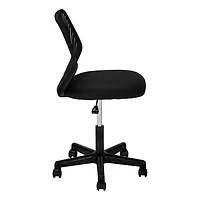 Monarch Specialties Office Chair, Adjustable Height, Swivel, Ergonomic, Computer Desk, Work, Juvenile, Metal, Fabric, Black, Contemporary, Modern