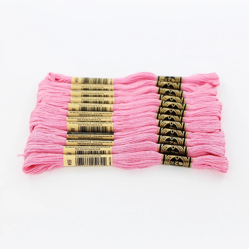 DMC Pink Cotton 6-Strand Embroidery Floss Skein, 8 m (8.7 yd)