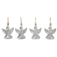 Metal Ornament (Angel/Tree/Star) (Set Of 12) (Asstd) (Sil Ver)