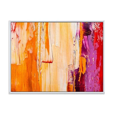 Designart Grunge Green Abstract FLOAT FRAME WALL ART