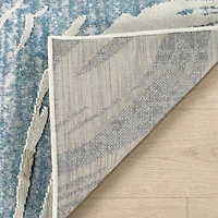 Tapis d'interieur abstrait Rug Branch Nomad, bleu beige, cotier - Salon, chambre, salle a manger et cuisine