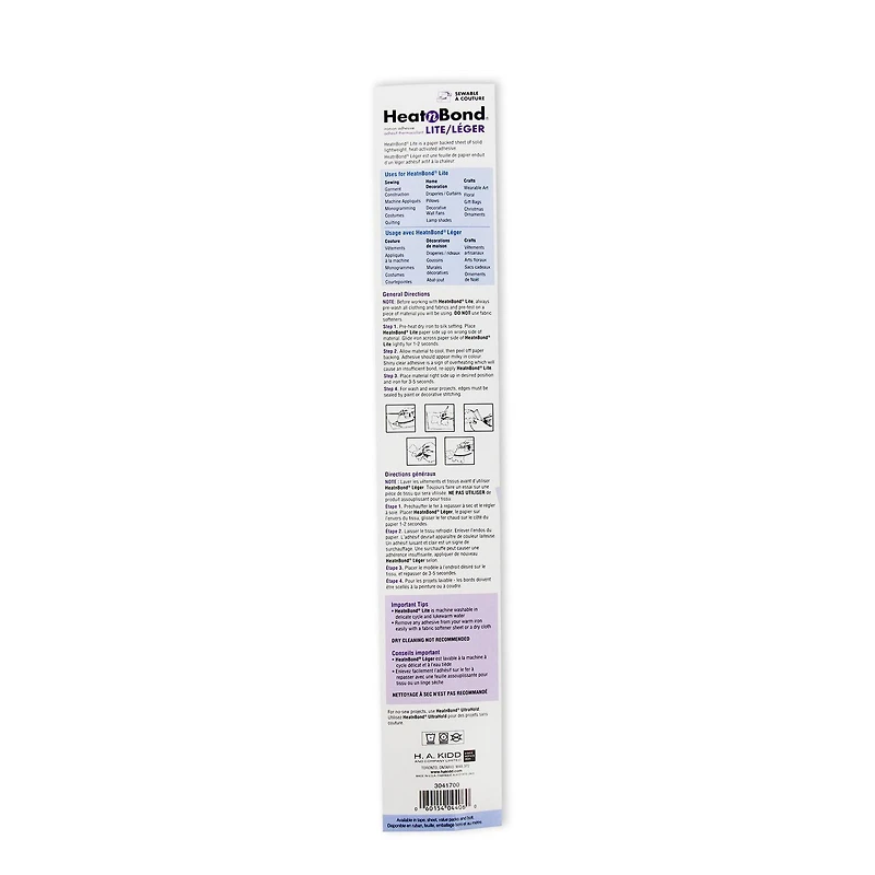 HEATNBOND Lite Iron-On adhésif Value pack, 43 cm (16.9 in) × 3 m (17" × 3¼yds), 3 m (3.28 yd)