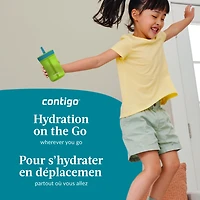 Gobelet antidéversement pour enfants Contigo Leighton avec paille, bouteille d'eau réutilisable, 414 ml (14 oz)