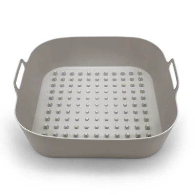 Starfrit Silicone Air Fryer Basket, Rectangular, 1 Pack, BPA-Free, Reusable, Fits 3–8 QT, Heat Resistant, Non-Stick