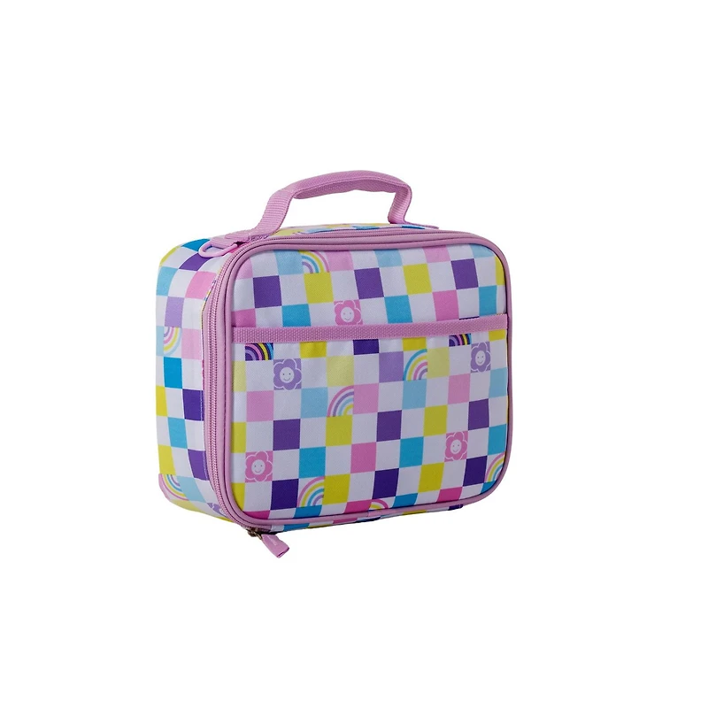 Insulated Boxy Lunch Bag, checkers