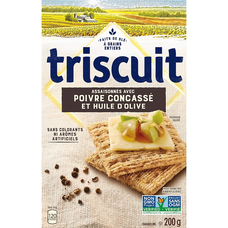 Triscuit Cracked Pepper & Olive Oil Snacking Crackers