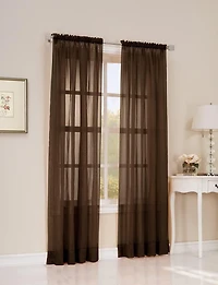 Sun Textile Voile Rod Pocket Curtain