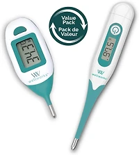 Thermomètre rectal et numérique 3 en 1 Wellworks™ Combo Rapid Alert | À partir de 0 mois