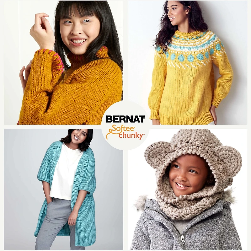 "Bernat® Fil Softee® Chunky™, Acrylique #6 Super Volumineux, 14oz/400g, 431 Yards"