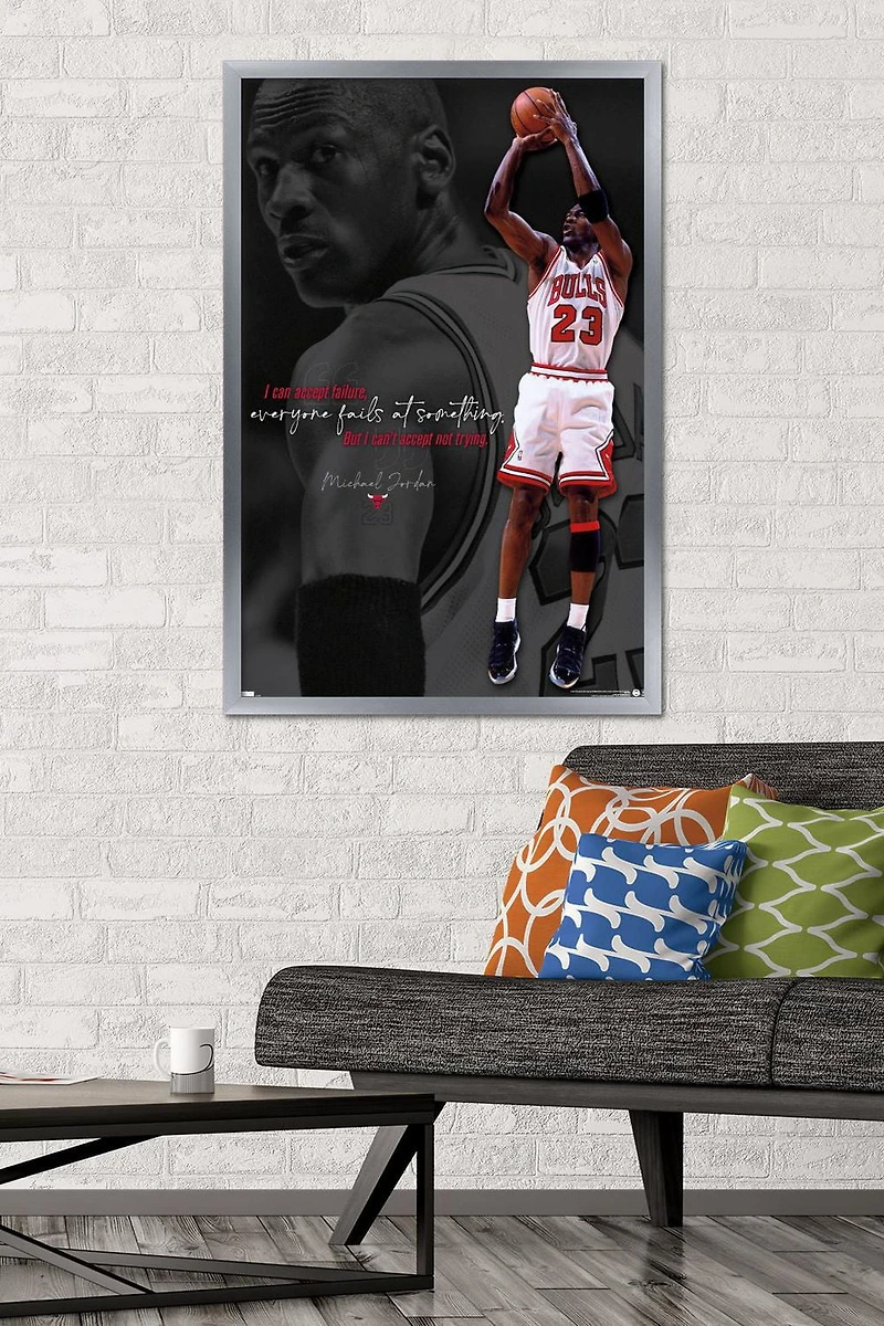 Michael Jordan - Can't Accept Not Trying Wall Poster, 22.375" x 34"