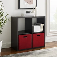 Gorham 4 Cubby Storage Cabinet in Espresso