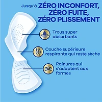 Serviettes Always Infini FlexFoam, régulières avec ailes, pour femmes, taille 1, sans parfum, 50 serviettes