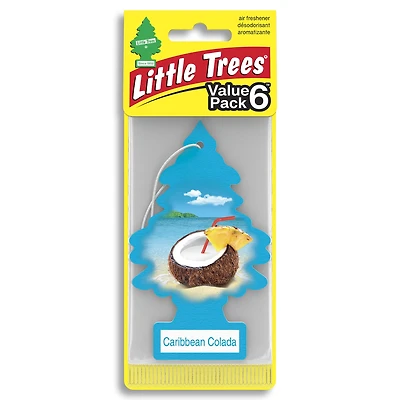 LITTLE TREES air freshener Caribbean Colada 6-Pack