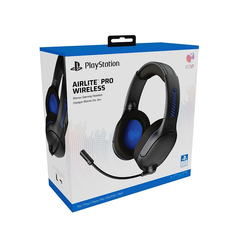 PDP AIRLITE Pro Wireless Headset: Void Black - PlayStation 5, & PlayStation 4