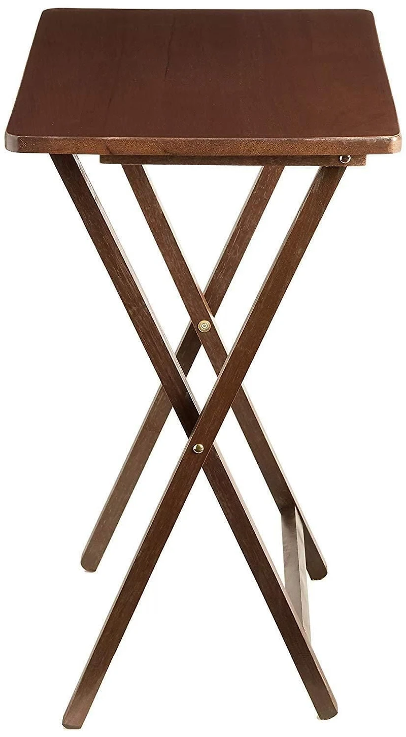 Mainstays Indoor Folding Table Walnut