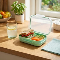 Melii Bento Mini Menthe avec Clip Transparent
