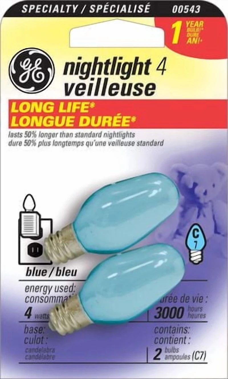 GE Nightlight 4W C7 2pk