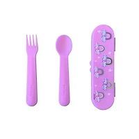 Nuby Toddler Utensils with Travel Case, 3-Piece Set