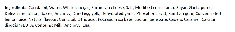 THE KEG Ceasar dressing 475mL