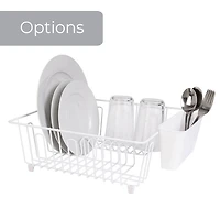 Mainstays Small Chrome Wire Dish Rack - White
