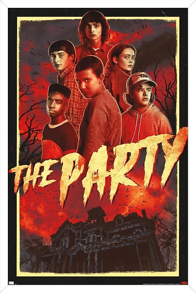 Netflix Stranger Things: Season 4 - The Party Wall Poster with Magnetic Frame, 22.375" x 34"