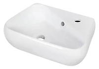 17.5-in. W Wall Mount White Bathroom Vessel Sink Set For 1 Hole Right Faucet AI-26301