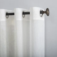 Mainstays Crushed Voile 2-Pack Sheer Grommet Window Curtains Panel Pair