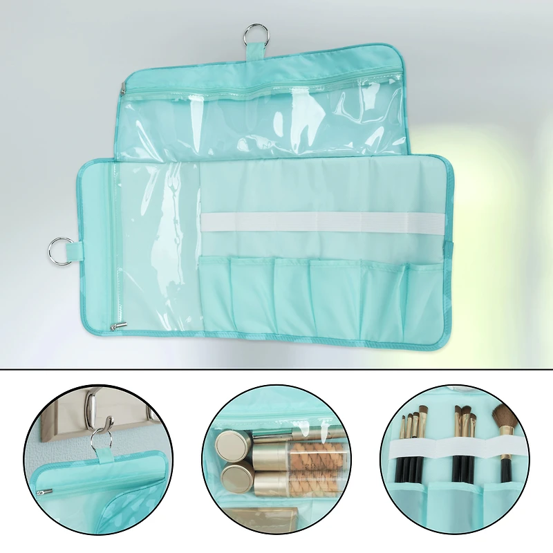 Eqb - Cosmetic Bag - Roll Up Pouch Fun Hearts - 1 Pc