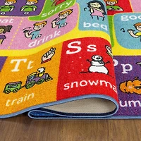 KC Cubs Playtime Collection ABC Alphabet ASL Sign Language Educational Learning & Game Area Rug Carpet for Kids and Children Bedrooms and Playroom