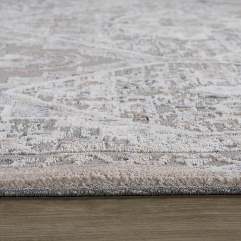 Tapis d'interieur classique Atlas Rug Branch, bleu gris, oriental - Salon, chambre, salle a manger et cuisine
