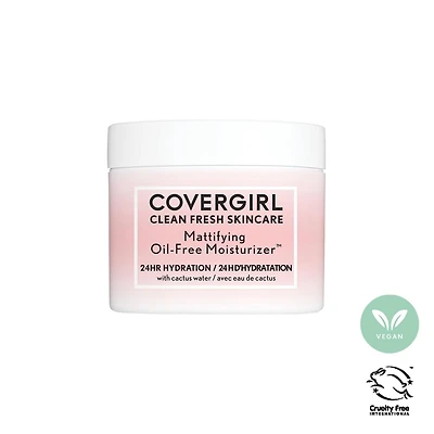 COVERGIRL Clean Fresh Skincare Hydratant Matifiant Sans Huile, Hydratant pour le Visage Matifiant Formulé avec Eau de Cactus, 100 % Végane & Sans Cruauté