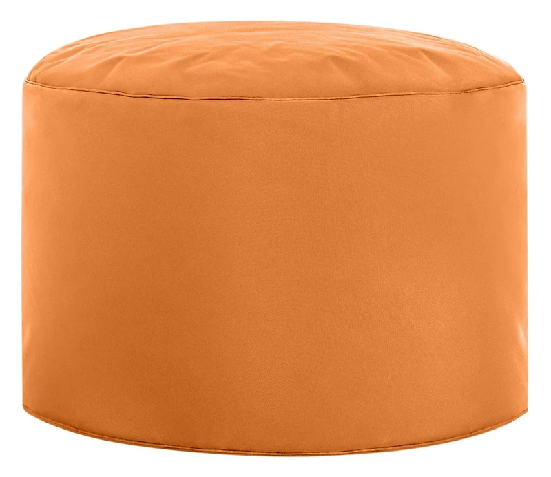 Gouchee Home Dotcom Brava Ottoman Pouf – Clementine Water-Repellent Round Bean Bag Footstool with Polystyrene Beads, Made in Canada, Stylish & Lightweight for Living Room or Bedroom