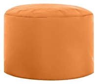 Gouchee Home Dotcom Brava Ottoman Pouf – Clementine Water-Repellent Round Bean Bag Footstool with Polystyrene Beads, Made in Canada, Stylish & Lightweight for Living Room or Bedroom