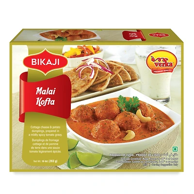 Bikaji Malai Kofta surgelé, 200 g Boulettes de fromage cottage indien et de pommes de terre