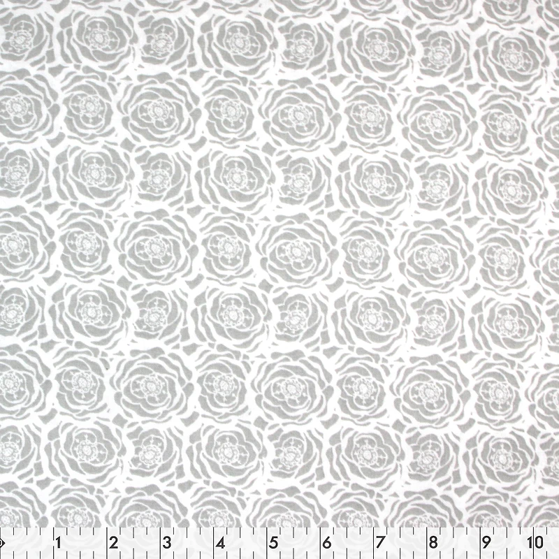 FABRIC CREATIONS Cotton Fat Quarter 45 × 53 cm (18 × 21 in) Grey Floral, 18x21