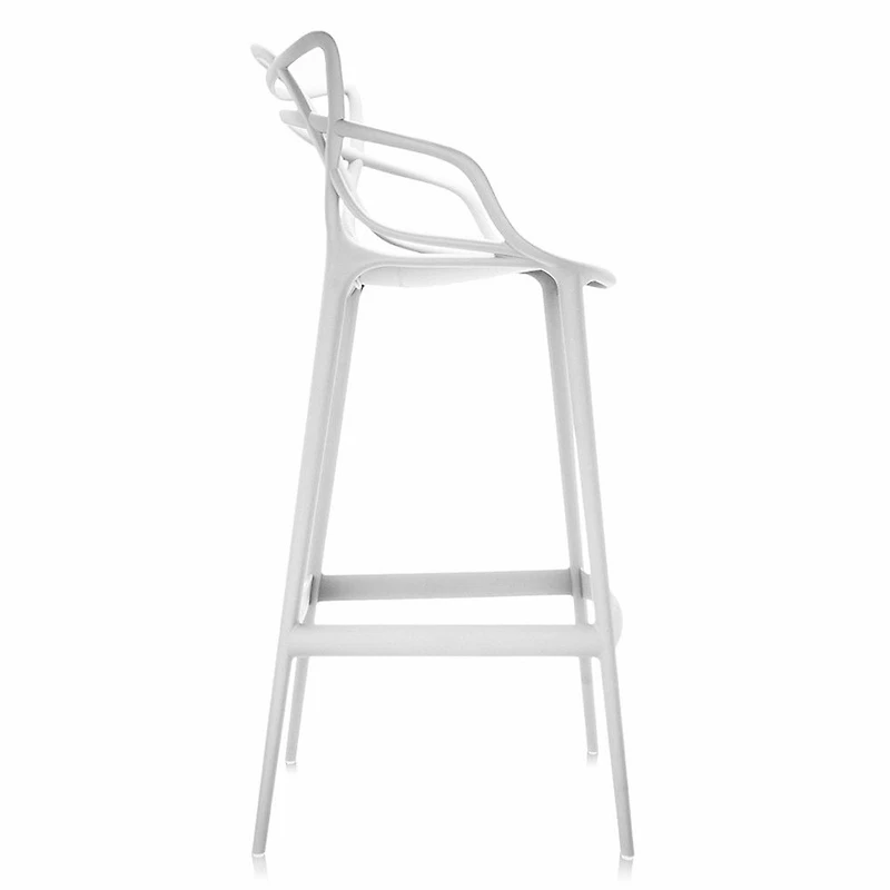 Plata Import Keeper Stool in White, White Tangled Stool, Modern-Mid Century Counter Stool in White, Indoor-Outdoor Stool, Kitchen Stool, Restaurant Stool, White Keeper Stool, Polypropylene Stool, Coun