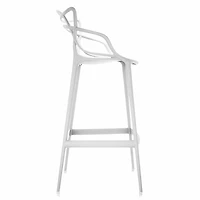 Plata Import Keeper Stool in White, White Tangled Stool, Modern-Mid Century Counter Stool in White, Indoor-Outdoor Stool, Kitchen Stool, Restaurant Stool, White Keeper Stool, Polypropylene Stool, Coun