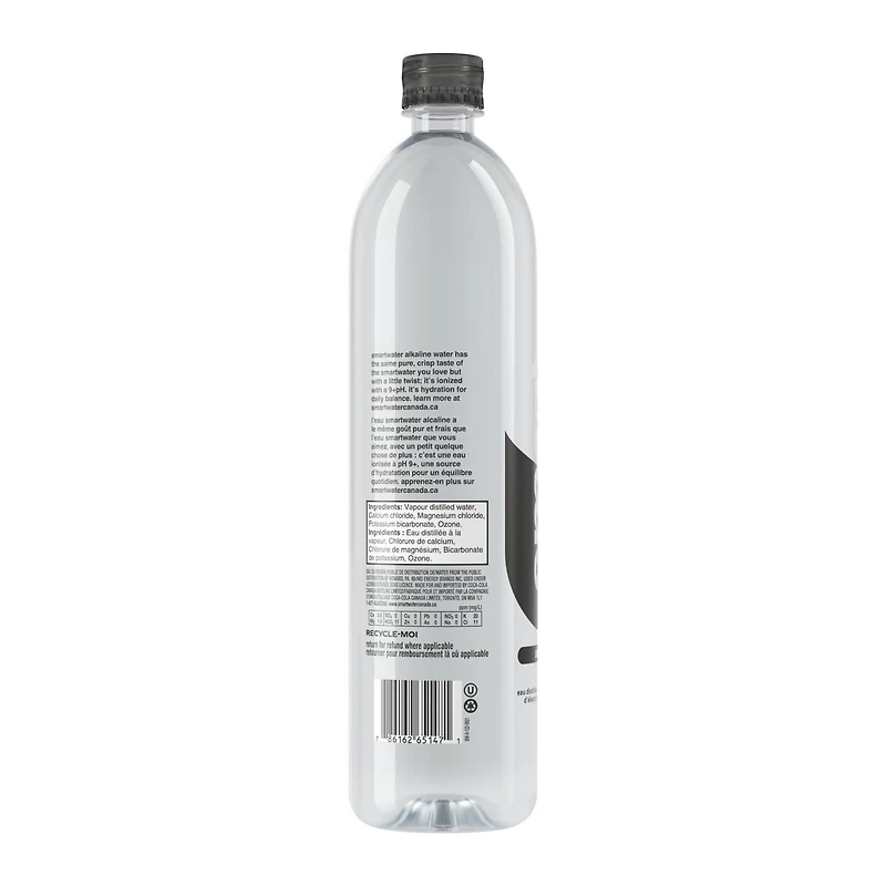 Glaceau Smartwater Alkaline Bottle, 1 Liter