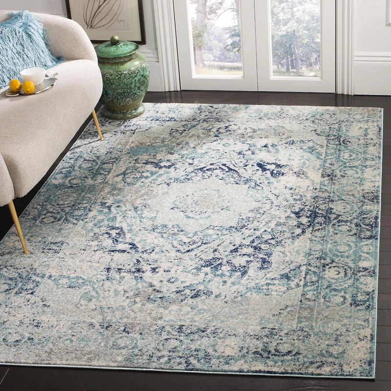 SAFAVIEH Madison Willoughby Overdyed Floral Area Rug