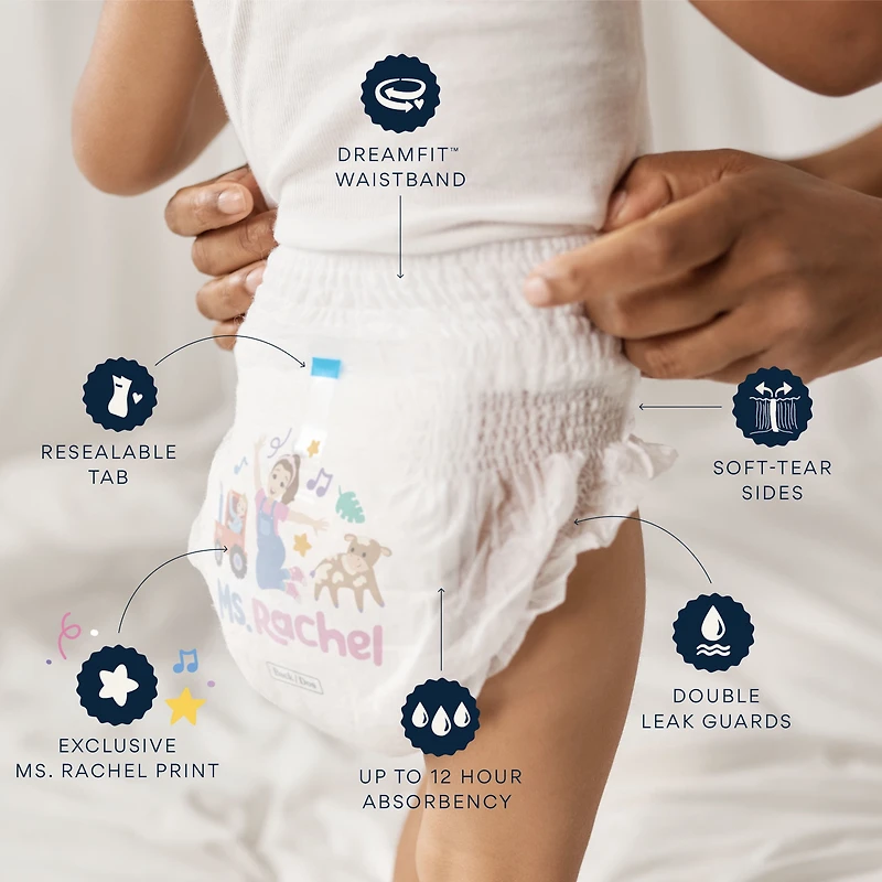 Culottes d'apprentissage Millie Moon Ms Rachel, taille 3T-4T, paquet de 22