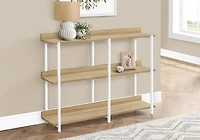 Monarch Specialties Accent Table, Console, Entryway, Narrow, Sofa, Living Room, Bedroom, Metal, Laminate, Natural, White, Contemporary, Modern