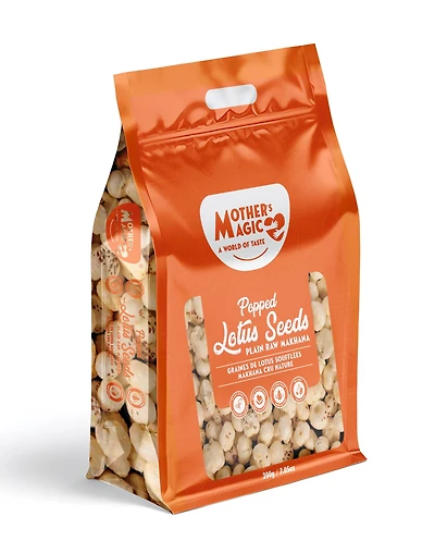 Mother's Magic Popped Lotus Seeds - Plain Raw Makhana 200G