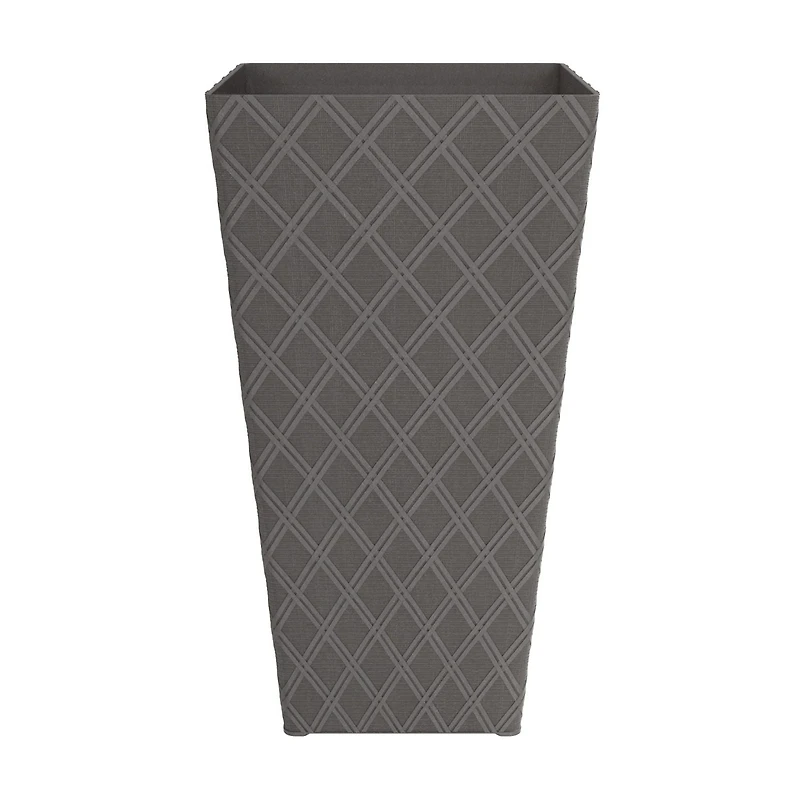 TierraVerde Avondale Lattice Planter Charcoal 24" H