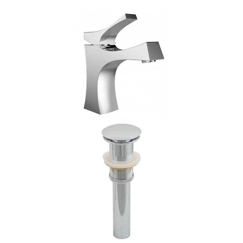 American Imaginations Chrome Bathroom Faucet Set AI-1986