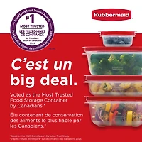 Rubbermaid EasyStore Medium Rectangle Food Storage Containers with Lids, 18-Piece Set