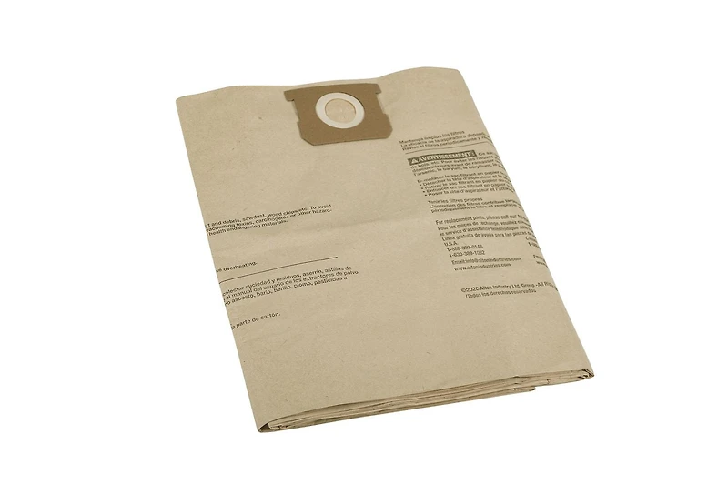 ST19-3102 Sac filtrant jetable Stealth pour aspirateurs secs et humides, paquet de 3 compatible avec tous les aspirateurs de 14 à 22 gallons