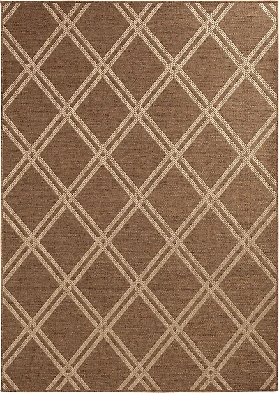 Tapis tissé beige et havane Smithleighs