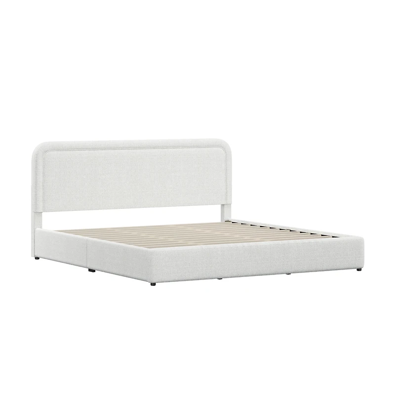 Better Homes & Gardens Juliet Full Boucle Platform Bed, Ivory