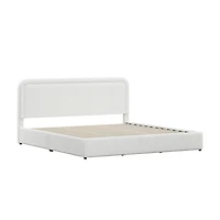 Better Homes & Gardens Juliet Full Boucle Platform Bed, Ivory